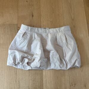 Zara Mini Skirt Balloon Hem Size M Beige